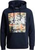 JACK & JONES hoodie JJPETE SHAPE met logo navy blazer online kopen