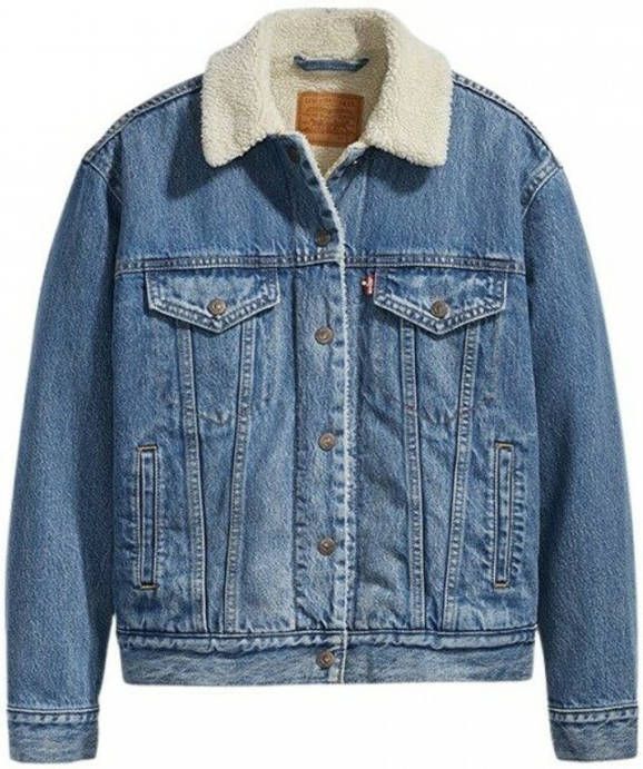 Levi's Levis 36137 0005 Exbf Sherpa Jacket AND Jackets Women Denim Medium Blue online kopen