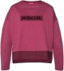 Moncler Oversized sweater met logo flockprint online kopen