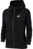 Nike Sportswear Essential Fleecehoodie met rits voor dames Zwart online kopen