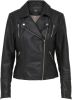 Only Onlgemma faux leather biker otw noos black Leren jassen Zwart online kopen