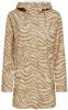 ONLY CARMAKOMA coated jas CARELLEN met zebraprint lichtbruin/beige online kopen