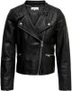 Only ! Meisjes Jasje -- Zwart Polyurethaan/viscose/polyesther online kopen