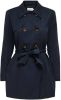 ONLY trenchcoat tussen ONLVALERIE met ceintuur donkerblauw online kopen