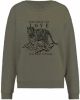 ONLY sweater met printopdruk groen online kopen