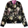 Scotch & Soda Printed reversible bomber jacket aster black online kopen