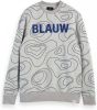Scotch & Soda Sweater met Blauw-logo en ronde hals van 100% katoen online kopen