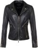 STUDIO AR by Arma Cherry bikerjack van schapenleer met ritszakken online kopen