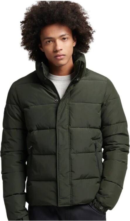 Superdry Winterjas retro puffer jacket olive(m5011425a lo3 ) online kopen