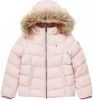 Tommy Hilfiger Essential puffer jas met donsvulling en imitatiebontkraag online kopen