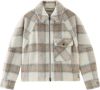 Woolrich Jack in wolblend met ruitdessin en borstzak online kopen