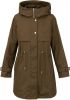 Woolrich Havice Light Parka With Printed Check Lining , Groen, Dames online kopen