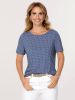 MONA Shirt met minimaldessin Blauw/Ecru online kopen