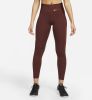 Nike Dri FIT One Luxe Icon Clash 7/8 legging met print en halfhoge taille voor dames Bruin online kopen
