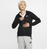 Nike Sportswear Essential Fleecehoodie met rits voor dames Zwart online kopen