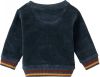 Noppies baby sweater Constantia met printopdruk en borduursels donkerblauw/okergeel online kopen