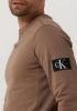 Calvin Klein Bruine Trui Monologo Sleeve Badge Cn online kopen