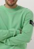 Calvin Klein Groene Sweater Monologo Badge Waffle Ls Tee online kopen