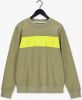 Calvin Klein Groene Sweater Blocking Institutional Crew Neck online kopen