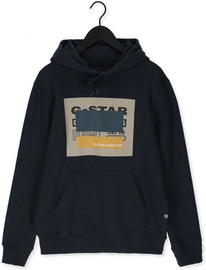 G-Star G Star RAW hoodie met biologisch katoen dk patriot blue online kopen