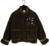 Goosecraft teddy jas Lola pins coat met patches donkergroen online kopen