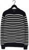 Scotch and Soda Truien Striped structure knitted cotton pullover in Organic Cotton Blauw online kopen