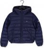 Tommy Jeans gewatteerde jas TJW QUILTED TAPE HOODED JACKET met logo donkerblauw online kopen