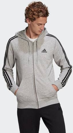 Adidas Performance Sweatvest ESSENTIALS FRENCH TERRY 3 STRIPES CAPUCHONJACK online kopen