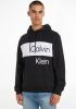 Calvin Klein Hoody bedrukt hoodie groot logo , Zwart, Heren online kopen