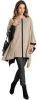 Gebreide poncho in beige van heine online kopen