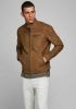 JACK & JONES ESSENTIALS imitatieleren tussenjas Rocky camel online kopen