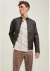 JACK & JONES ESSENTIALS imitatieleren tussenjas Rocky camel online kopen