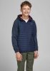 JACK & JONES JUNIOR gewatteerde tussenjas JJEMULTI donkerblauw/donkerrood online kopen