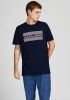 JACK & JONES ESSENTIALS slim fit T shirt Jjecorp met logo navy blazer online kopen