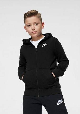 Nike Kids Nike Sportswear Club Hoodie met rits voor kids Black/Black/White Kind online kopen