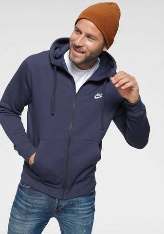 Nike Sportswear Club Fleece Hoodie met rits voor heren Blauw online kopen