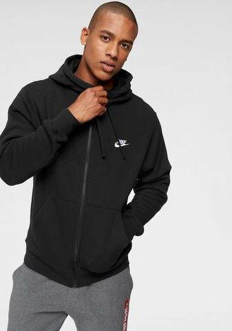 Nike Sportswear Club Fleece Hoodie met rits voor heren Zwart online kopen