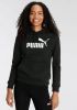 Puma essentials big logo fleece trui zwart dames online kopen