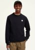 Scotch & Soda Zwarte Sweater Classic Essential Crewneck Sweatshirt online kopen