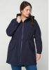 Zizzi waterafstotende softshell jas donkerblauw online kopen