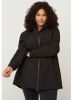 Zizzi waterdichte korte softshell jas met capuchon zwart online kopen