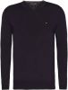 Tommy Hilfiger Blauwe Trui Core Cotton silk Vneck online kopen