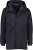 Butcher of Blue winterjas donkerblauw normale fit effen rits online kopen