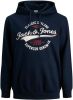 JACK & JONES PLUS SIZE hoodie JJELOGO Plus Size met logo navy blazer online kopen