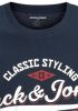 JACK & JONES PLUS SIZE regular fit T shirt JJELOGO Plus Size met logo navy blazer online kopen