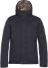 Reset winterjas donkerblauw normale fit effen rits + knoop online kopen