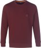 Hugo Boss sweater bordeaux effen katoen ronde hals online kopen