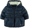 NAME IT BABY gewatteerde winterjas Meliessa met all over print donkerblauw online kopen