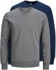 JACK & JONES ESSENTIALS sweater JJEBASIC (set van 2)navy blazer/sedona sage online kopen