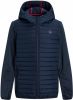 JACK & JONES JUNIOR gewatteerde tussenjas JJEMULTI donkerblauw/donkerrood online kopen